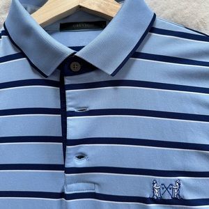 Greyson Blue Striped Golf Polo - National Golf Links